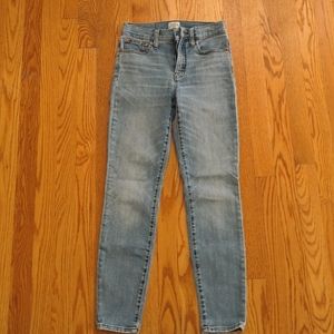 J. Crew 9" high-rise toothpick denim size 26